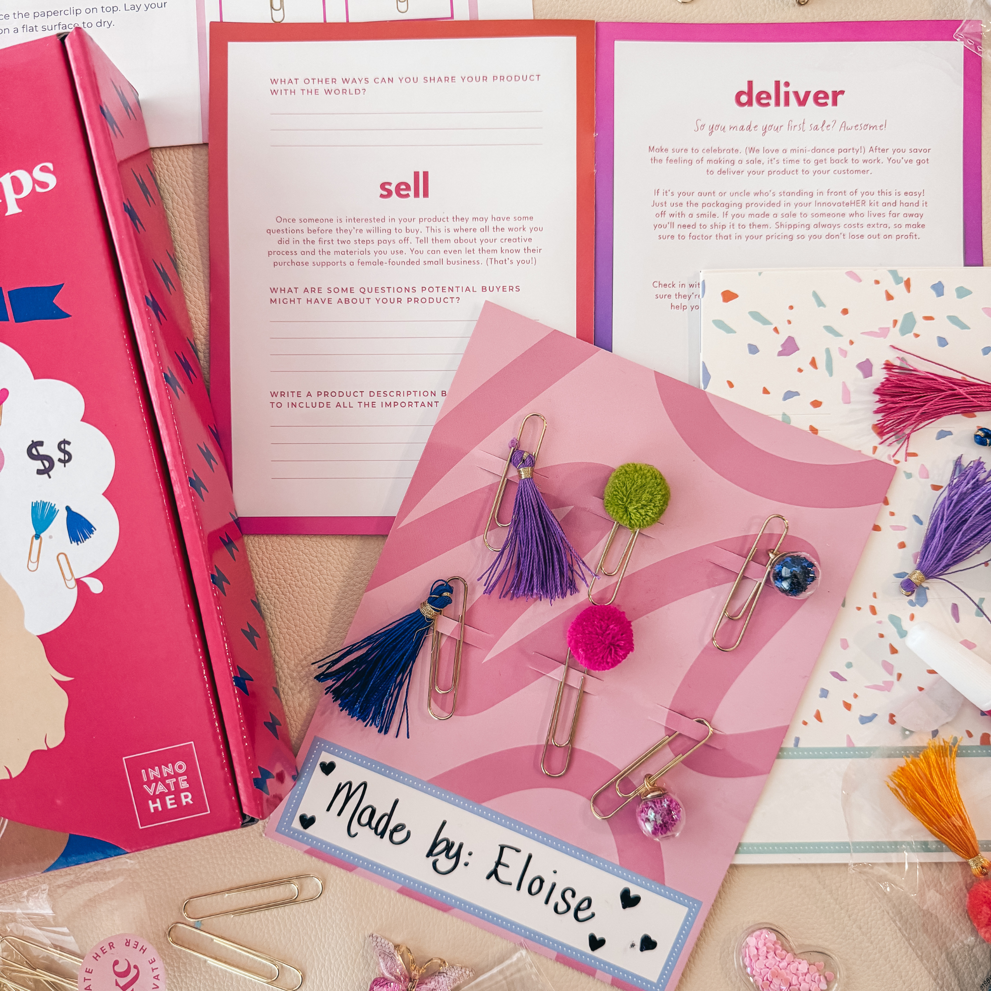 Educational Craft Kit Kids Business Basics Financial Literacy Gift Young Entrepreneur DIY Paperclip Decorating Set STEM Toy Creative Learning Tool Money Management