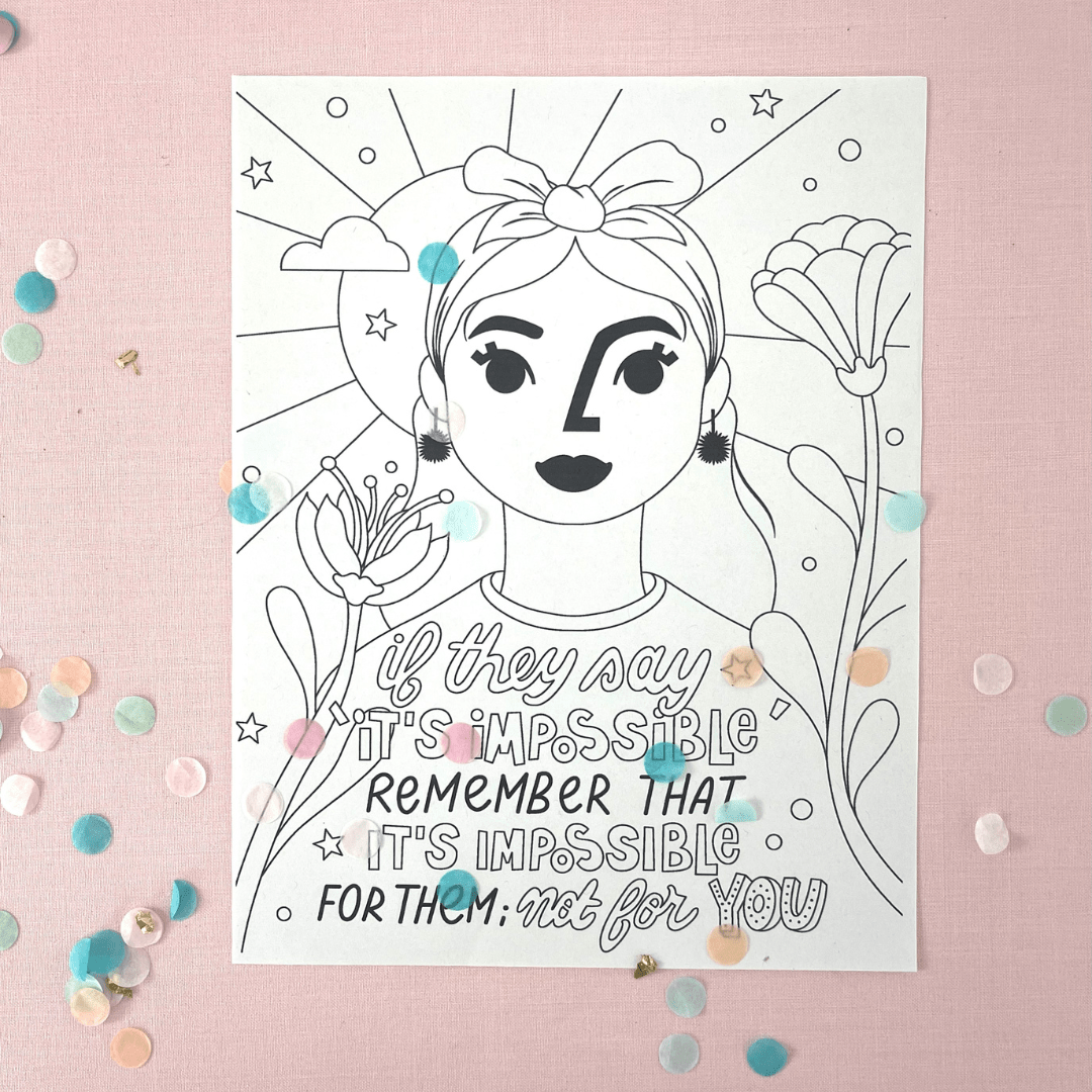Confidence Building Coloring Book - Kids Crafts