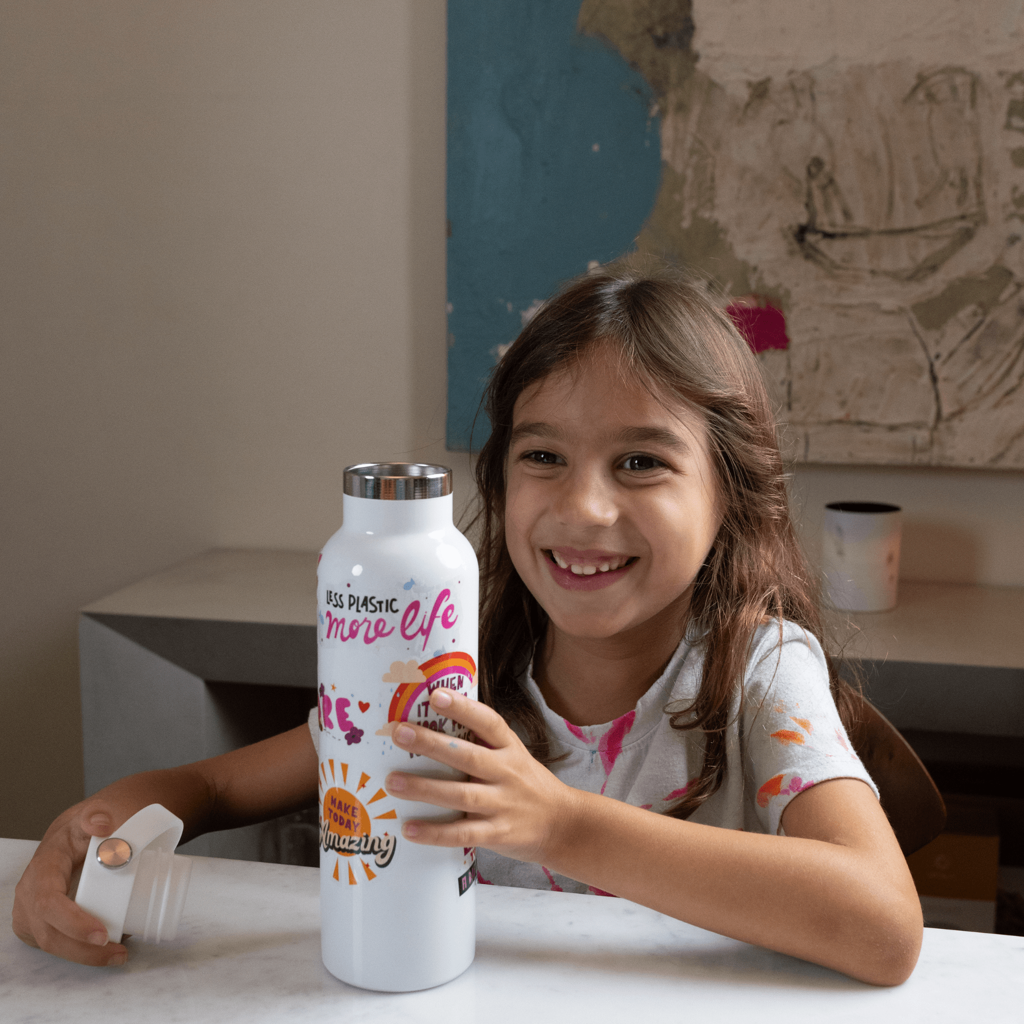 Greta Stainless Steel Water Bottle Decorating Craft - Kids Crafts