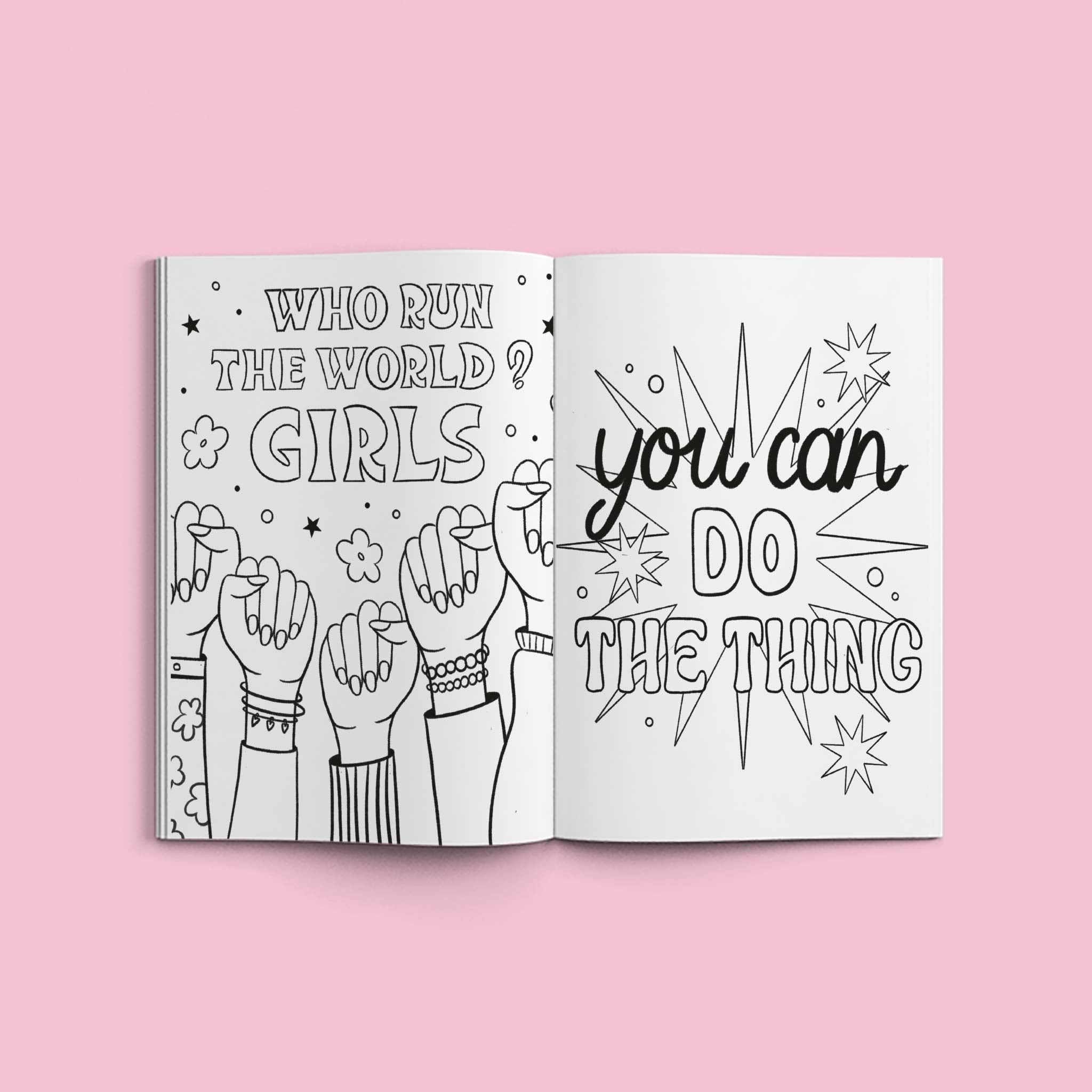 Girl Power Coloring Book Inspirational Quotes Empowering Gift Birthday Christmas Educational Activity Art Therapy Self Esteem Booster Confidence Building Girls