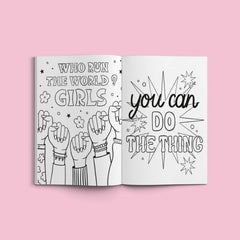 Girl Power Coloring Book Inspirational Quotes Empowering Gift Birthday Christmas Educational Activity Art Therapy Self Esteem Booster Confidence Building Girls