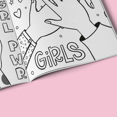 Inspirational coloring book for girls with empowering messages like "If they say it's impossible, remember it's impossible for them, not you," combining art therapy with confidence-building activities.