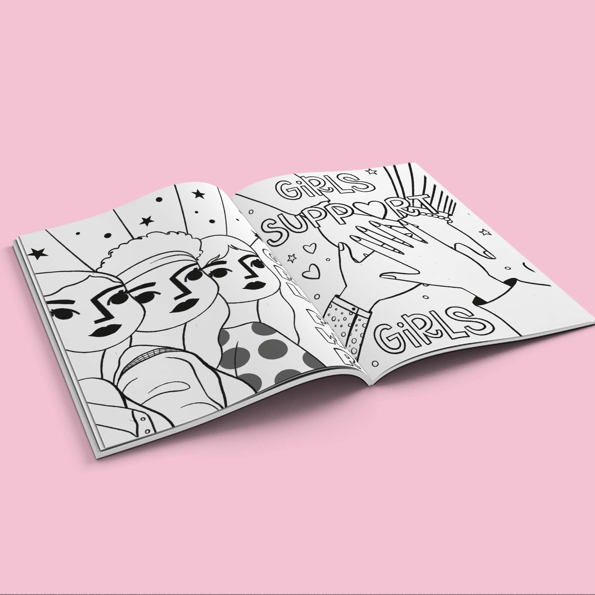 Girl Power Coloring Book featuring uplifting quotes and illustrations, designed to inspire confidence and creativity in girls ages 5 and up, perfect as a birthday or Christmas gift.