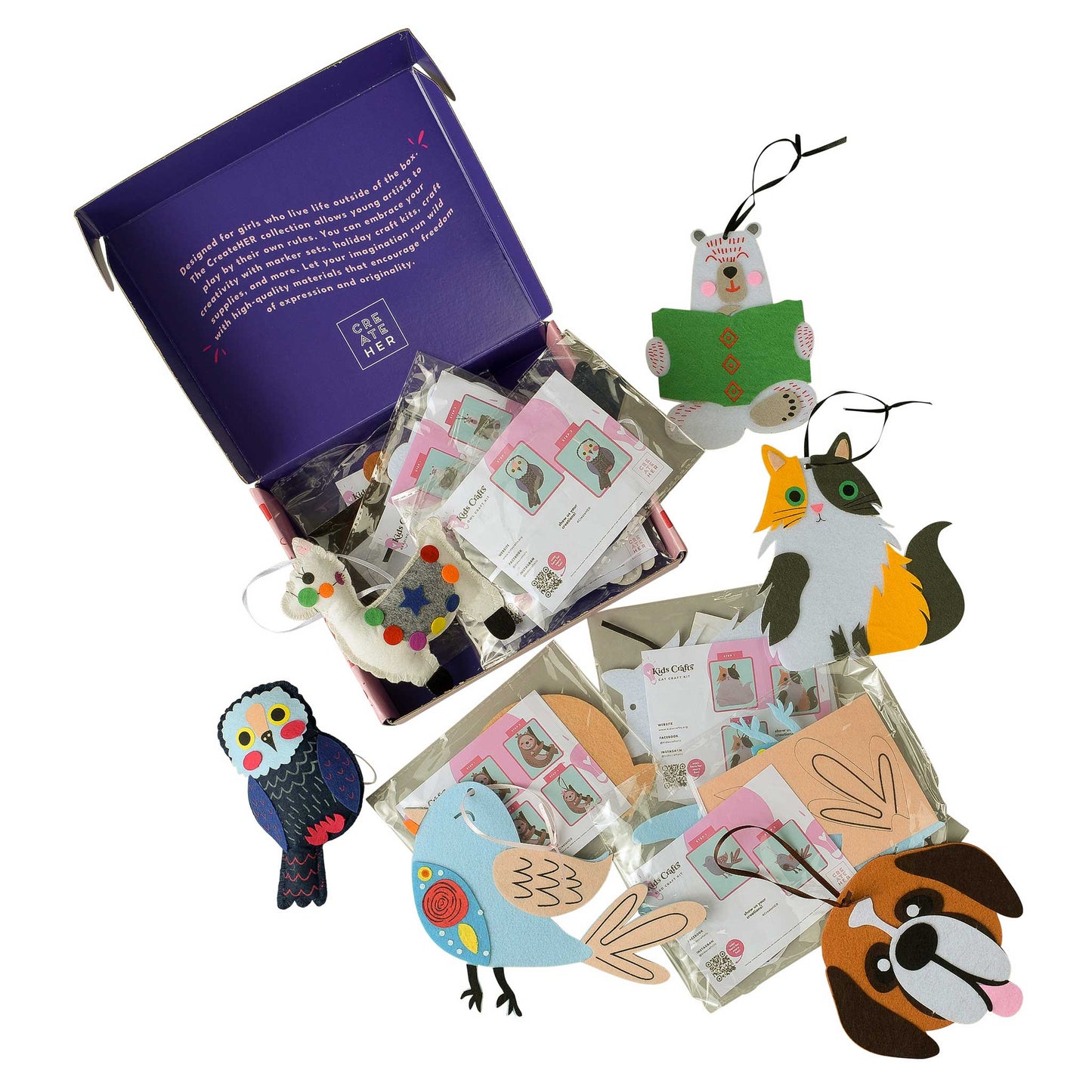 Furry Friends Felt Craft Kits - Kids Crafts