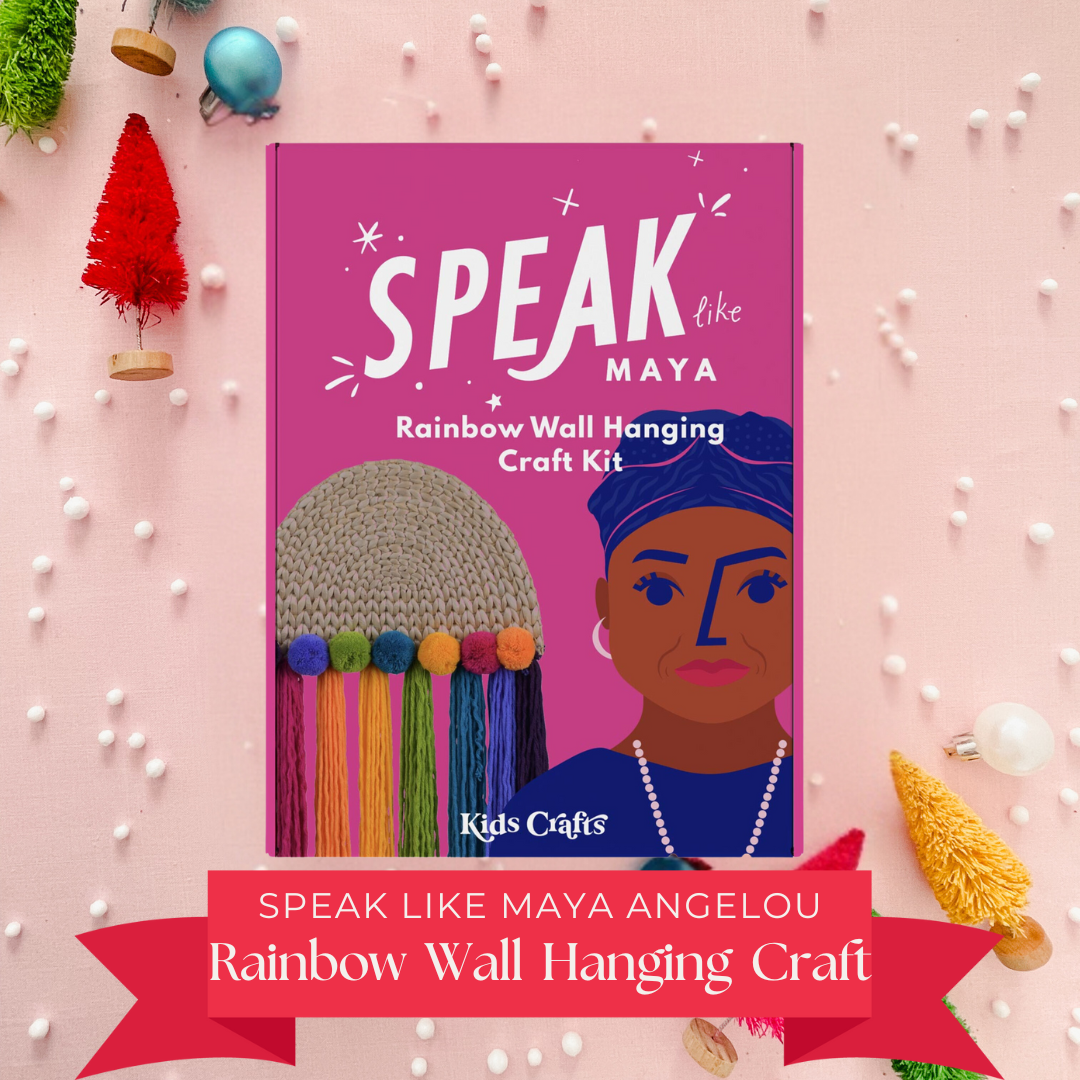 Rainbow Craft Kit Wall Hanging Kids Maya Angelou Quote Educational Art Project Diversity Gift Female Empowerment Children Craft Kit Inspirational Wall Decor Women History Month Activity Birthday Gift Girls