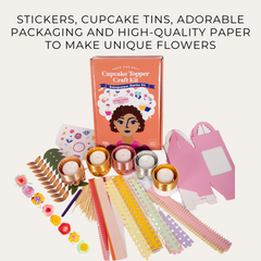 Entrepreneur Starter Kit Kids Cupcake Topper Financial Literacy Children Educational Craft Kit Kidpreneur Skills Paper Quilling Set Birthday Present Creative Kids