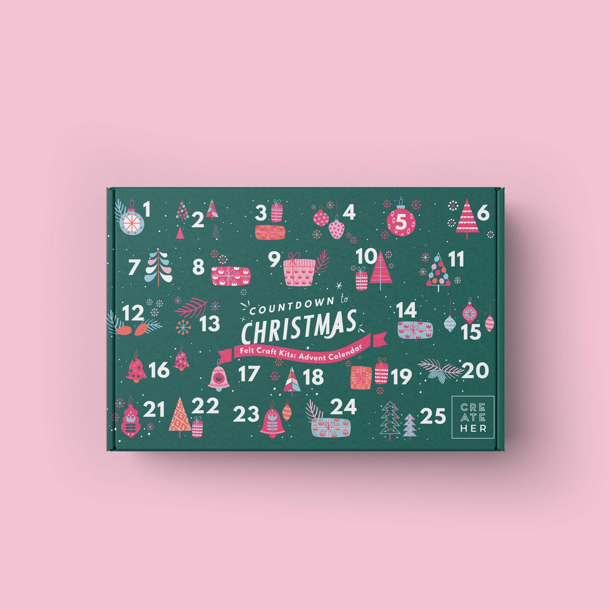 Countdown to Christmas Felt Craft Kit Advent Calendar - Kids Crafts